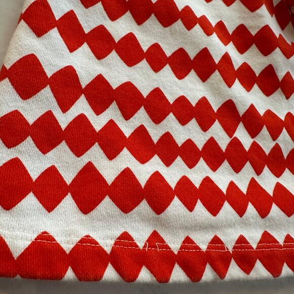 Gymboree 2t Girls Dress Long Sleeve Mod Geometric print w/Bow red white cotton - Picture 8 of 8
